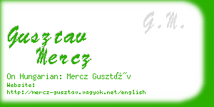 gusztav mercz business card